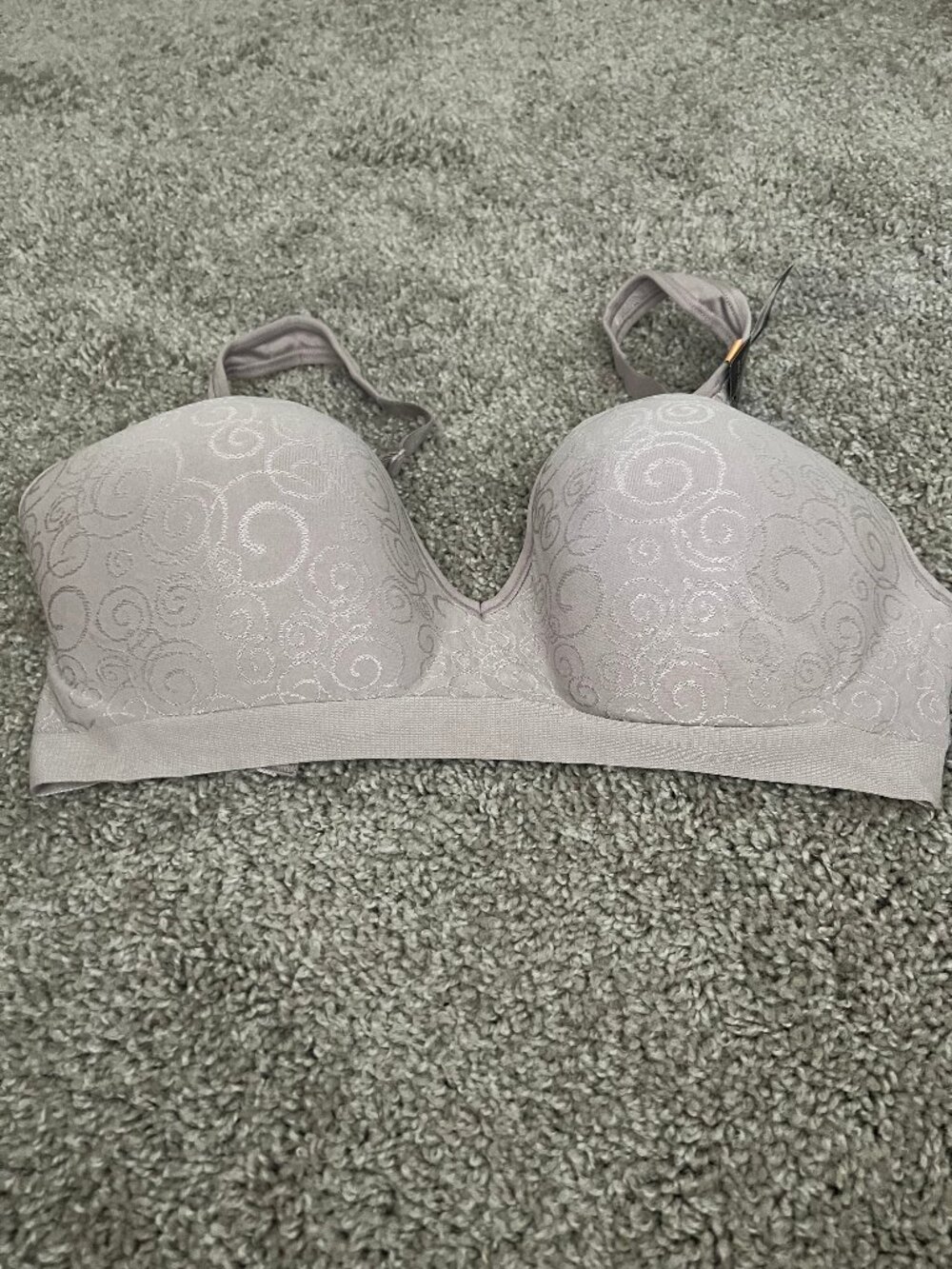 NWT Bali womens Comfort Revolution Wireless Bra Warm Steel Swirl 36DD